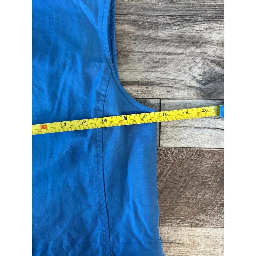 Vintage‎ Talbots Womens Small Blue Cotton Nylon Hooded Sleeveless Jacket Vest - Picture 5 of 7